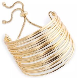 NEW Mixed Metal Cuff Stacked Slider Bracelet by Style & Co NWT